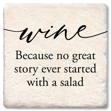 Drink Coaster - Wine Because No Great Story
